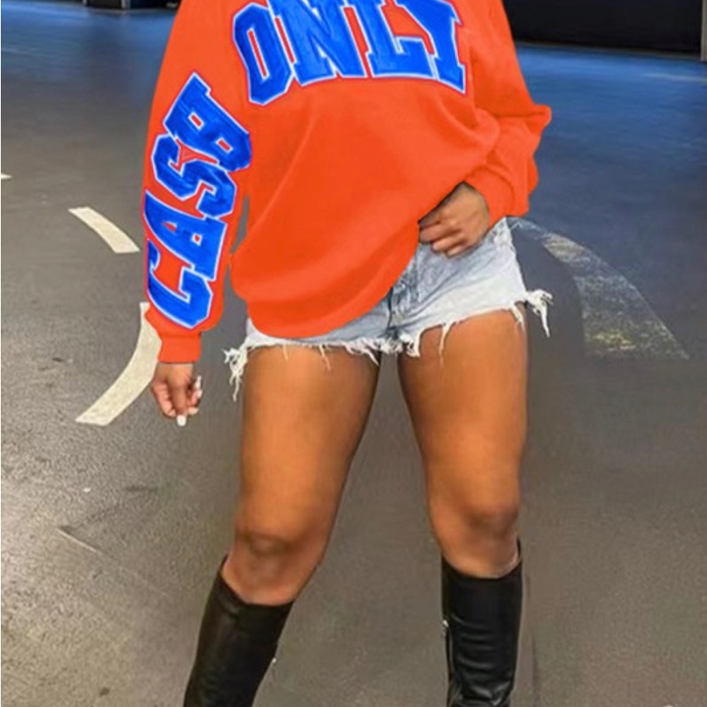 Letter Round Neck Sweatshirts